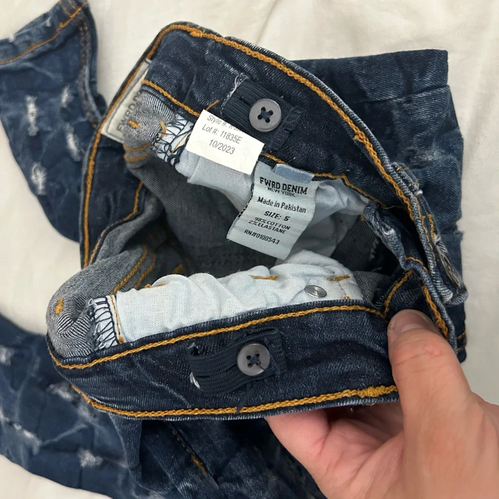 5 for $25🔥FWRD Denim Distressed Adjustable‎ Waist Jeans Girls Size 5T